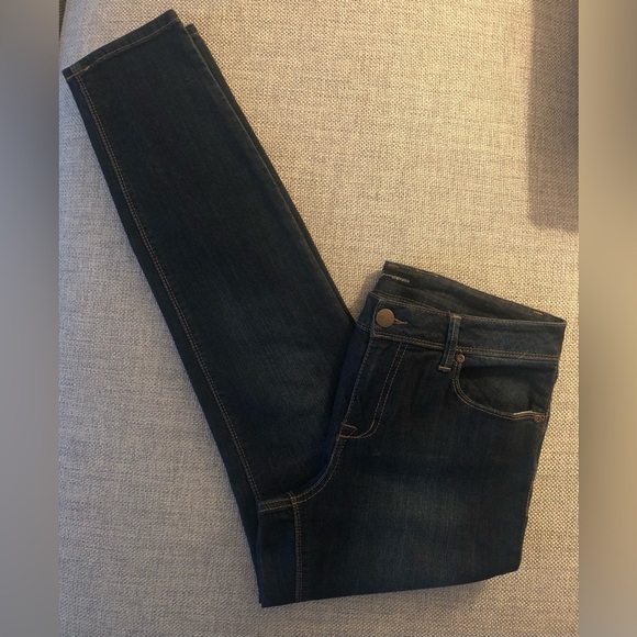 AZ DENIM BLUE JEAN STRETCHY SKINNY LEG 3 INCH ZIPPER FRONT - Picture 15 of 15